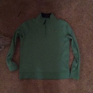 Turquoise zip up sweatshirt from vineyard vines